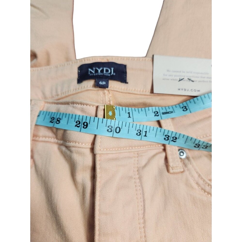 Nydj Chloe Womens Size 6 P Petite Capri Crop Jeans  Melon Side Slits Stretch 26 - Picture 11 of 11